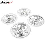 1993-2001 Jeep Cherokee 1997-2001 Wrangler Chrome 15" Wheel Covers 5 Dimpled Spokes Hubcaps Rim ABS 4PCS Set