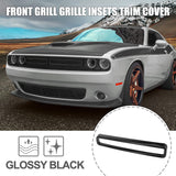 1 Set Black Front Grill Grille Inserts Guards Cover Trim for Dodge Challenger 2015-2022