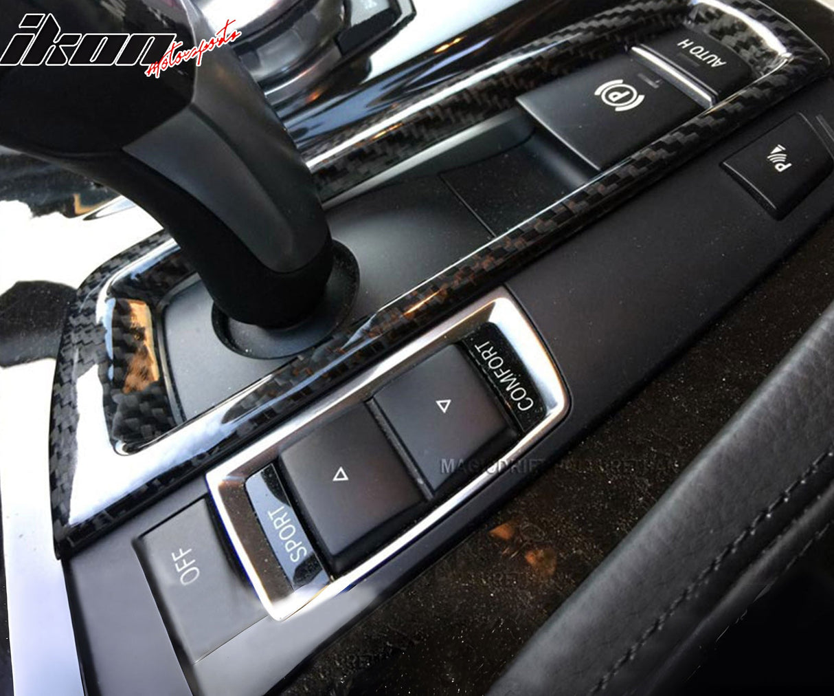 Shifter Cover For 2011-2016 BMW BMW F10 F11 5-Series Carbon Fiber