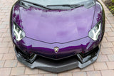 2011-2016 Lamborghini Aventador Style Carbon Fiber Front Lip Carbonado (DM) Fits: LP700 Coupe and Roadster