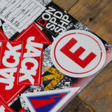 "E" Fire Extinguisher, "OFF" Emergency, Jack, & Tow Point Sticker Packs