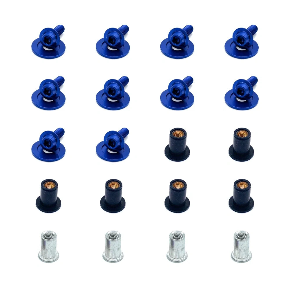 JDC Titanium Battery & Brake Reservoir Panel Plastic Rivet Replacement Kit | Nissan R35 GT-R
