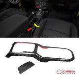 2018+ Jeep Wrangler JL & 2020+ Gladiator JT Real Carbon Fiber Center Console Shift Panel Trim