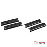 2018+ Jeep Wrangler JL & 2020+ Gladiator JT Real Carbon Fiber A & B Pillar Grab Handle Trim Covers (4pcs)