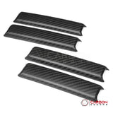 2018+ Jeep Wrangler JL & 2020+ Gladiator JT Real Carbon Fiber A & B Pillar Grab Handle Trim Covers (4pcs)