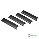 2018+ Jeep Wrangler JL & 2020+ Gladiator JT Real Carbon Fiber A & B Pillar Grab Handle Trim Covers (4pcs)