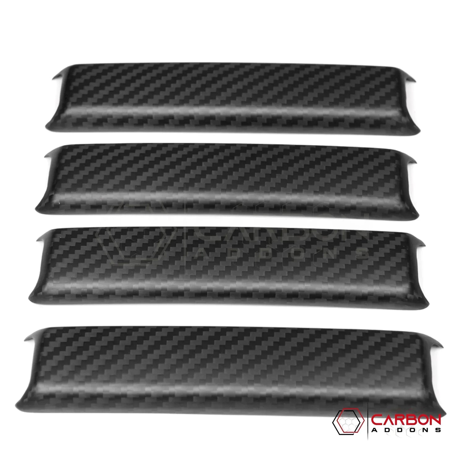 2018+ Jeep Wrangler JL & 2020+ Gladiator JT Real Carbon Fiber A & B Pillar Grab Handle Trim Covers (4pcs)