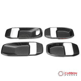 2018+ Jeep Wrangler JL & 2020+ Gladiator JT Real Carbon Fiber Interior Door Handle Trim Covers (4pcs)
