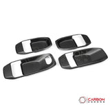 2018+ Jeep Wrangler JL & 2020+ Gladiator JT Real Carbon Fiber Interior Door Handle Trim Covers (4pcs)