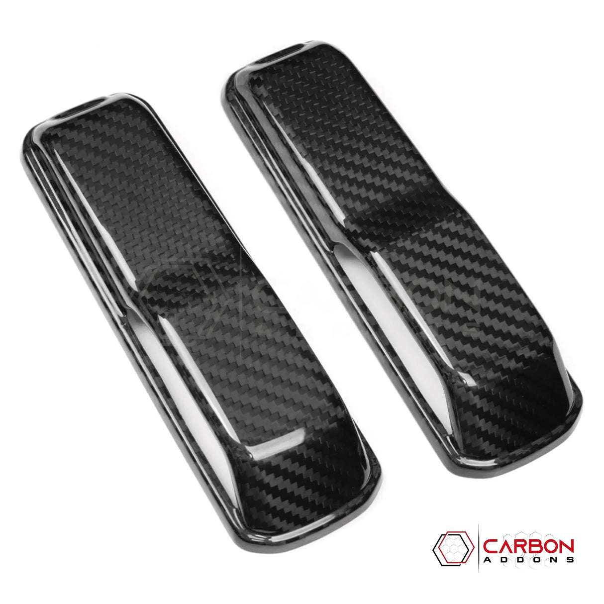 2018+ Jeep Wrangler JL & 2020+ Gladiator JT Real Carbon Fiber Windshield Hold Down Bracket Covers (2pcs)