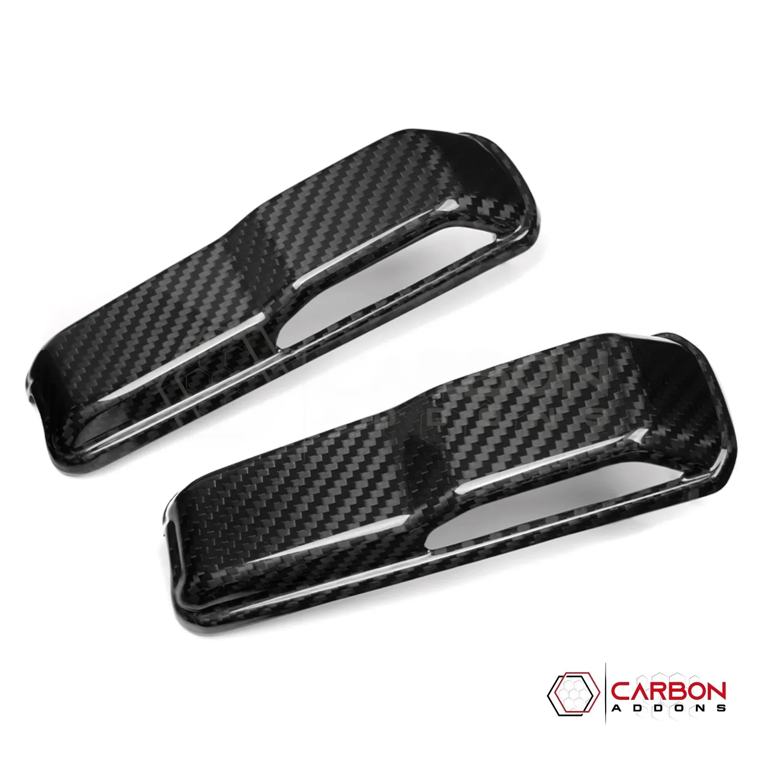 2018+ Jeep Wrangler JL & 2020+ Gladiator JT Real Carbon Fiber Windshield Hold Down Bracket Covers (2pcs)