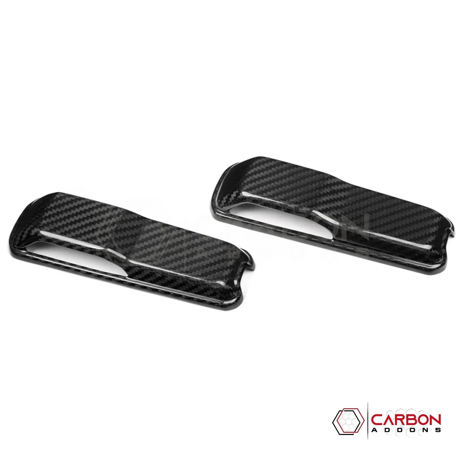 2018+ Jeep Wrangler JL & 2020+ Gladiator JT Real Carbon Fiber Windshield Hold Down Bracket Covers (2pcs)