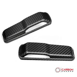 2018+ Jeep Wrangler JL & 2020+ Gladiator JT Real Carbon Fiber Windshield Hold Down Bracket Covers (2pcs)