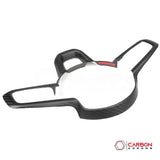 2018+ Jeep Wrangler JL & 2020+ Gladiator JT Real Carbon Fiber Steering Wheel Trim Cover