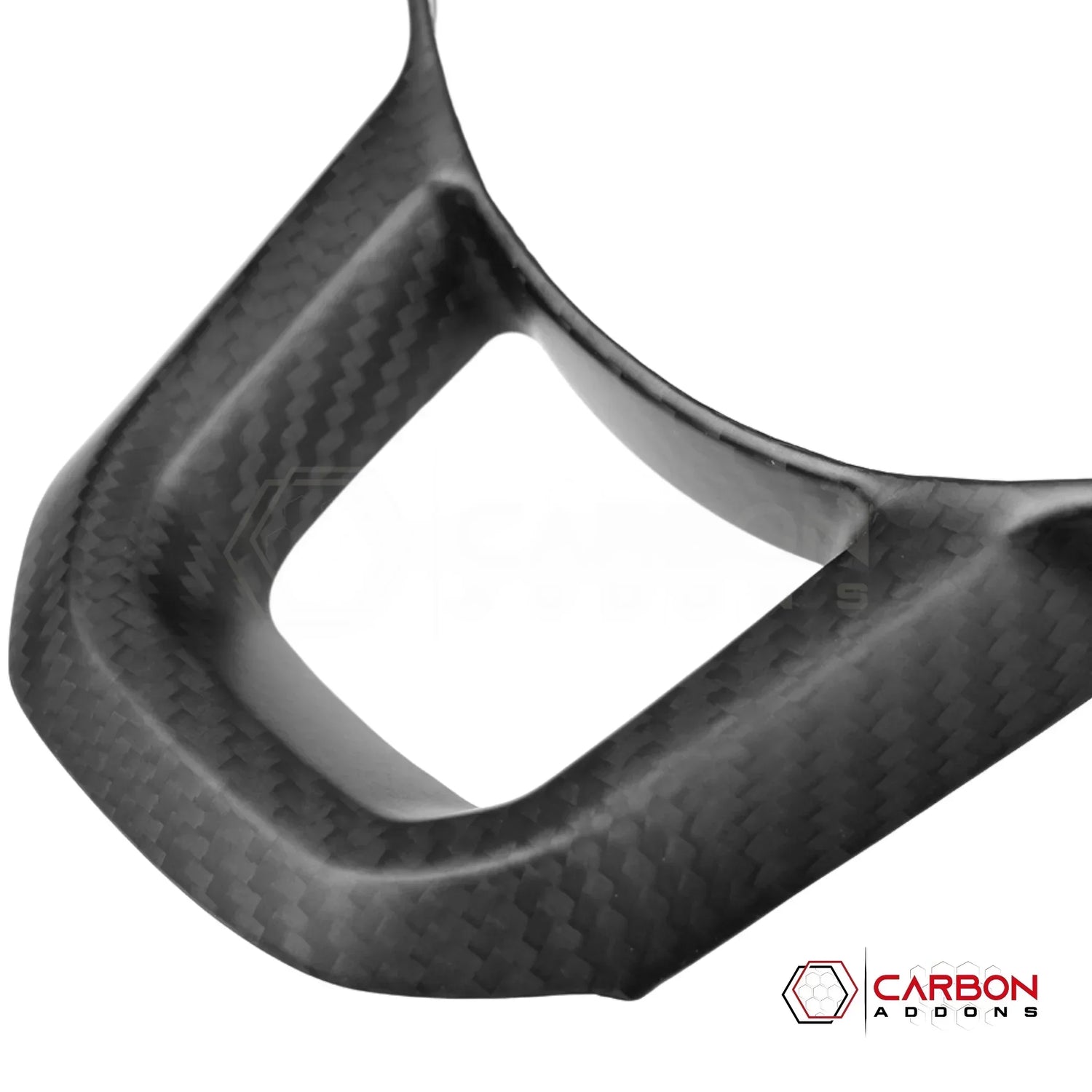 2018+ Jeep Wrangler JL & 2020+ Gladiator JT Real Carbon Fiber Steering Wheel Trim Cover