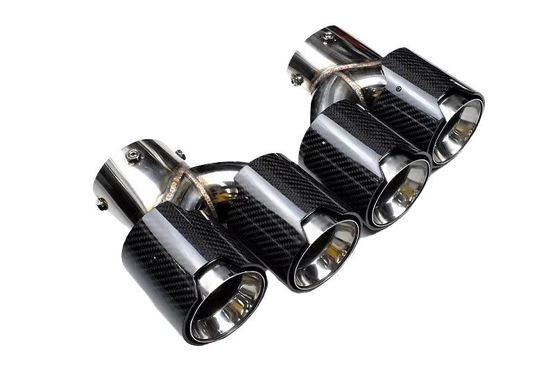 BMW 2/3/4 Series G42 G20/G21 G23 Carbon Fiber Dual Muffler Tips (2019+) - K2 Industries