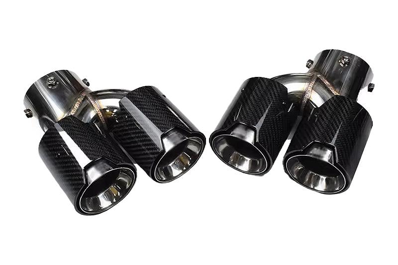 BMW 2/3/4 Series G42 G20/G21 G23 Carbon Fiber Dual Muffler Tips (2019+) - K2 Industries