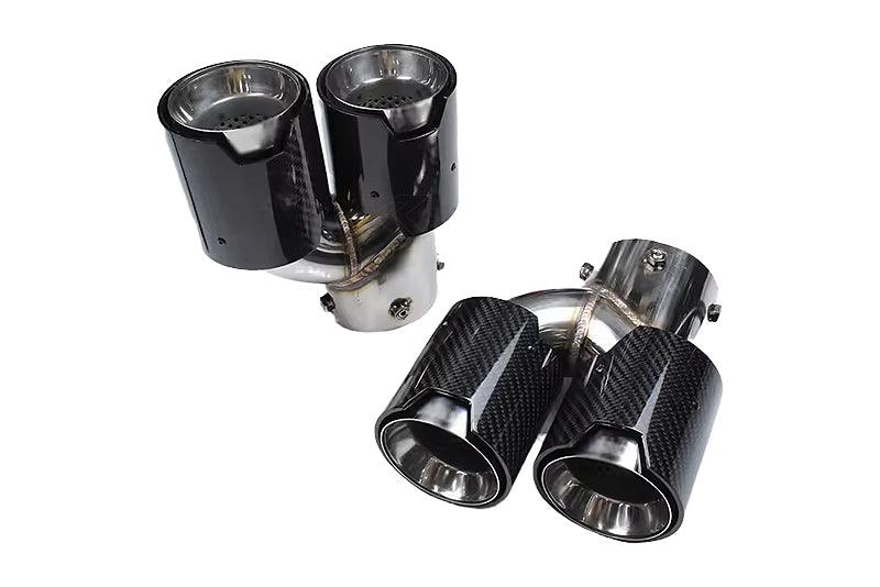 BMW 2/3/4 Series G42 G20/G21 G23 Carbon Fiber Dual Muffler Tips (2019+) - K2 Industries