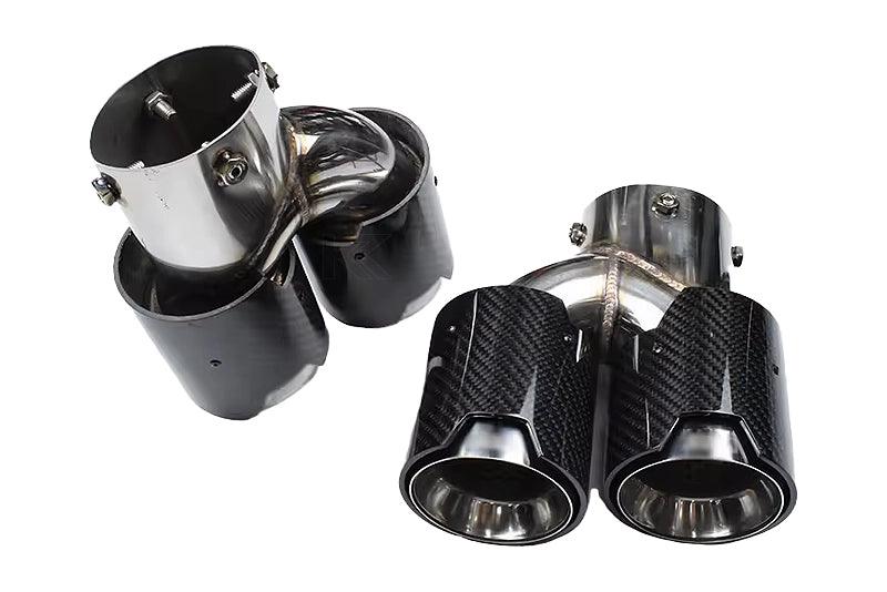 BMW 2/3/4 Series G42 G20/G21 G23 Carbon Fiber Dual Muffler Tips (2019+) - K2 Industries