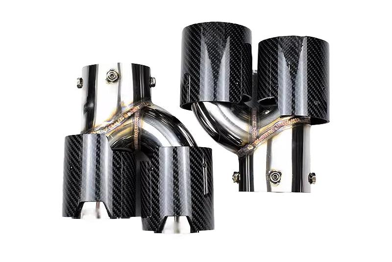 BMW 2/3/4 Series G42 G20/G21 G23 Carbon Fiber Dual Muffler Tips (2019+) - K2 Industries
