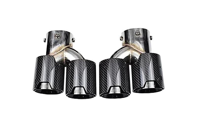 BMW 2/3/4 Series G42 G20/G21 G23 Carbon Fiber Dual Muffler Tips (2019+) - K2 Industries