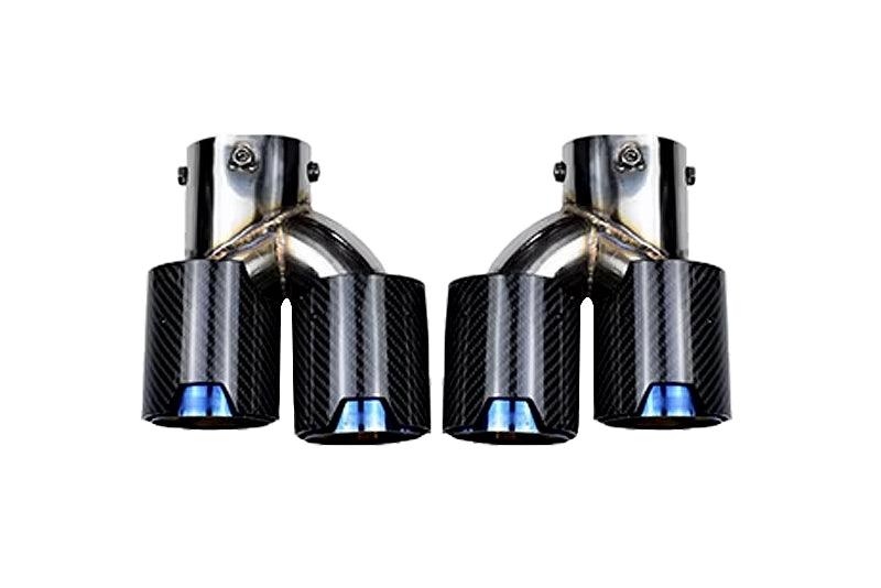 BMW 2/3/4 Series G42 G20/G21 G23 Carbon Fiber Dual Muffler Tips (2019+) - K2 Industries