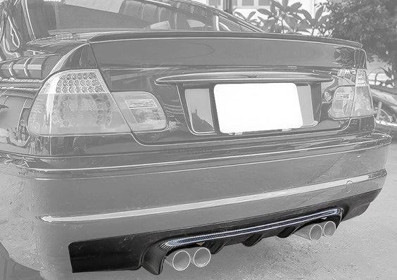 BMW 3 Series E46 M3 Coupe V Style Carbon Fiber Rear Diffuser (2001 - 2006)