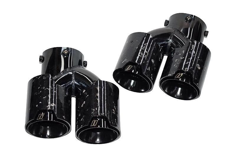 BMW 2/3/4 Series G42 G20/G21 G23 Forged Carbon Fiber Dual Muffler Tips (2019+)