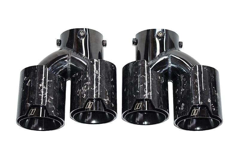 BMW 2/3/4 Series G42 G20/G21 G23 Forged Carbon Fiber Dual Muffler Tips (2019+)