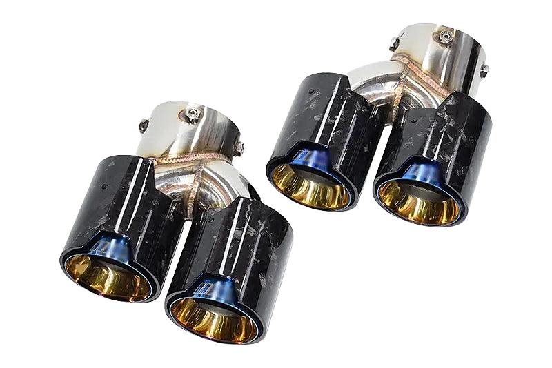 BMW 2/3/4 Series G42 G20/G21 G23 Forged Carbon Fiber Dual Muffler Tips (2019+)