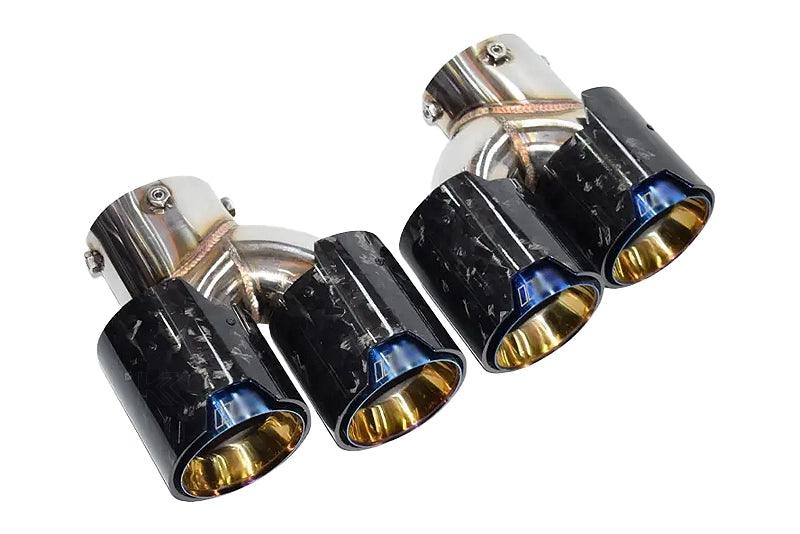 BMW 2/3/4 Series G42 G20/G21 G23 Forged Carbon Fiber Dual Muffler Tips (2019+)