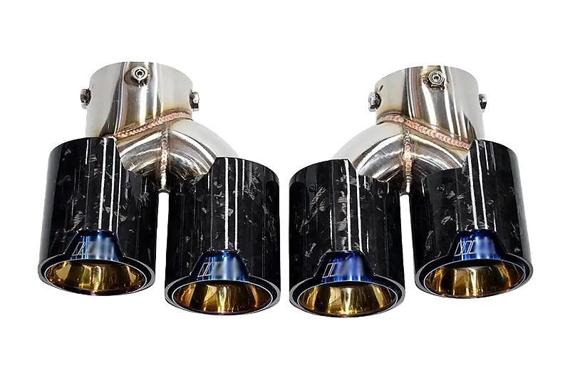 BMW 2/3/4 Series G42 G20/G21 G23 Forged Carbon Fiber Dual Muffler Tips (2019+)