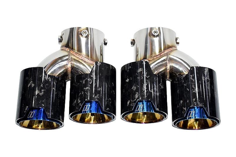 BMW 2/3/4 Series G42 G20/G21 G23 Forged Carbon Fiber Dual Muffler Tips (2019+)