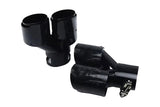 BMW 2/3/4 Series G42 G20/G21 G23 Black Stainless Steel Forged Carbon Fiber Dual Muffler Tip (2019+) - K2 Industries