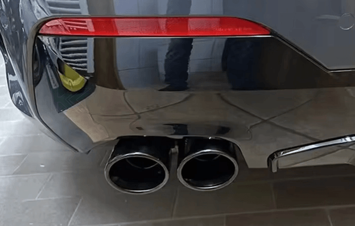 BMW 2/3/4 Series G42 G20/G21 G23 Black Stainless Steel Forged Carbon Fiber Dual Muffler Tip (2019+) - K2 Industries