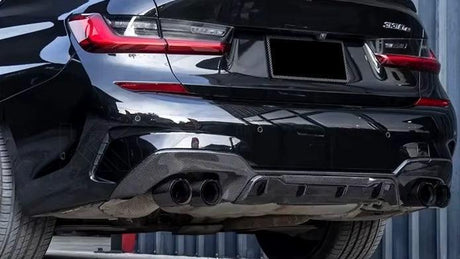 BMW 3/4 Series G20/G21 G22 G26 Carbon Fiber Dual Muffler Tips (2019+) - K2 Industries