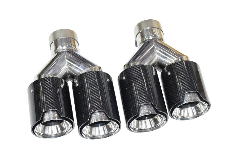 BMW M Power Universal Fit Carbon Fiber Dual Muffler Tips