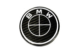 BMW Roundel Emblem Covers - Full Carbon Fiber Black and White Style V2