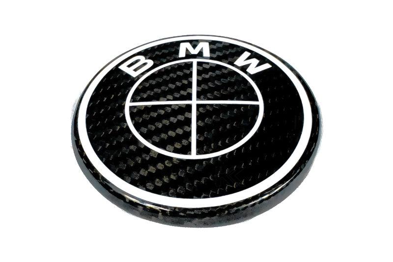 BMW Roundel Emblem Covers - Full Carbon Fiber Black and White Style V2