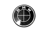 BMW Roundel Emblem Covers - Full Carbon Fiber Black and White Style V2