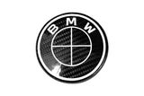 BMW Roundel Emblem Covers - Full Carbon Fiber Black and White Style V2