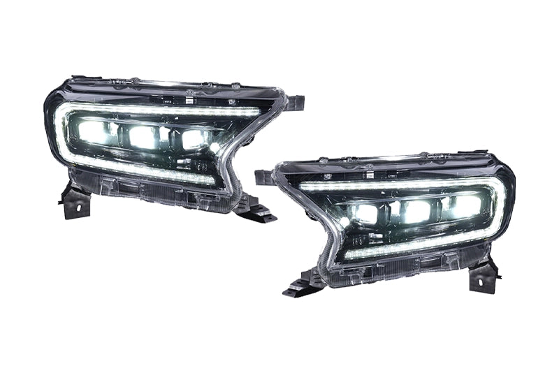Infinite Series Headlight and DRL Grille 2pc Bundle 19-23 Ford Ranger OLM Outside Line Motoring