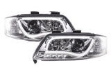 Audi A6 (C5 4B) Chrome LED Headlights with Daytime Running Lights (1997-2001)