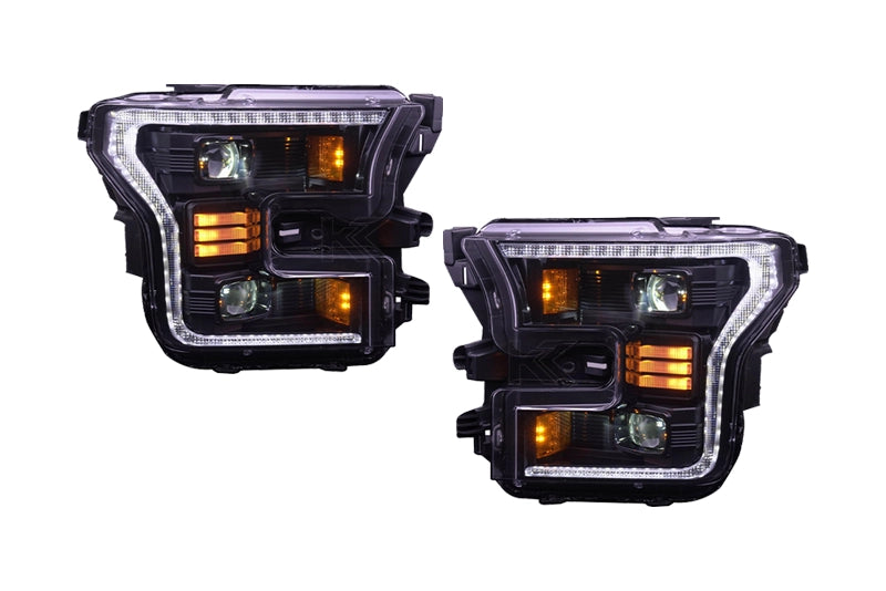 Essential Series Headlight and DRL Grille 2pc Bundle 15-17 Ford F150 OLM Outside Line Motoring