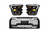 Essential Series Headlight and DRL Grille 2pc Bundle 15-17 Ford F150 OLM Outside Line Motoring