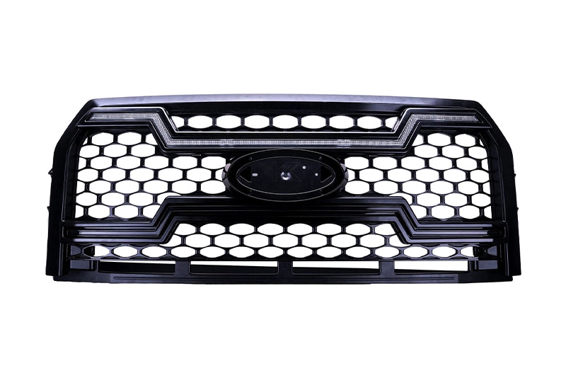 Essential Series Headlight and DRL Grille 2pc Bundle 15-17 Ford F150 OLM Outside Line Motoring