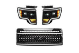 Essential Series Headlight and DRL Grille 2pc Bundle 09-14 Ford F150 OLM Outside Line Motoring