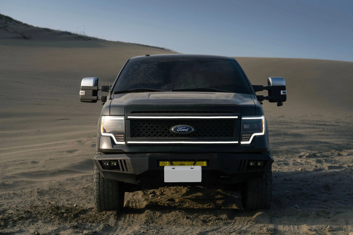 Essential Series Headlight and DRL Grille 2pc Bundle 09-14 Ford F150 OLM Outside Line Motoring