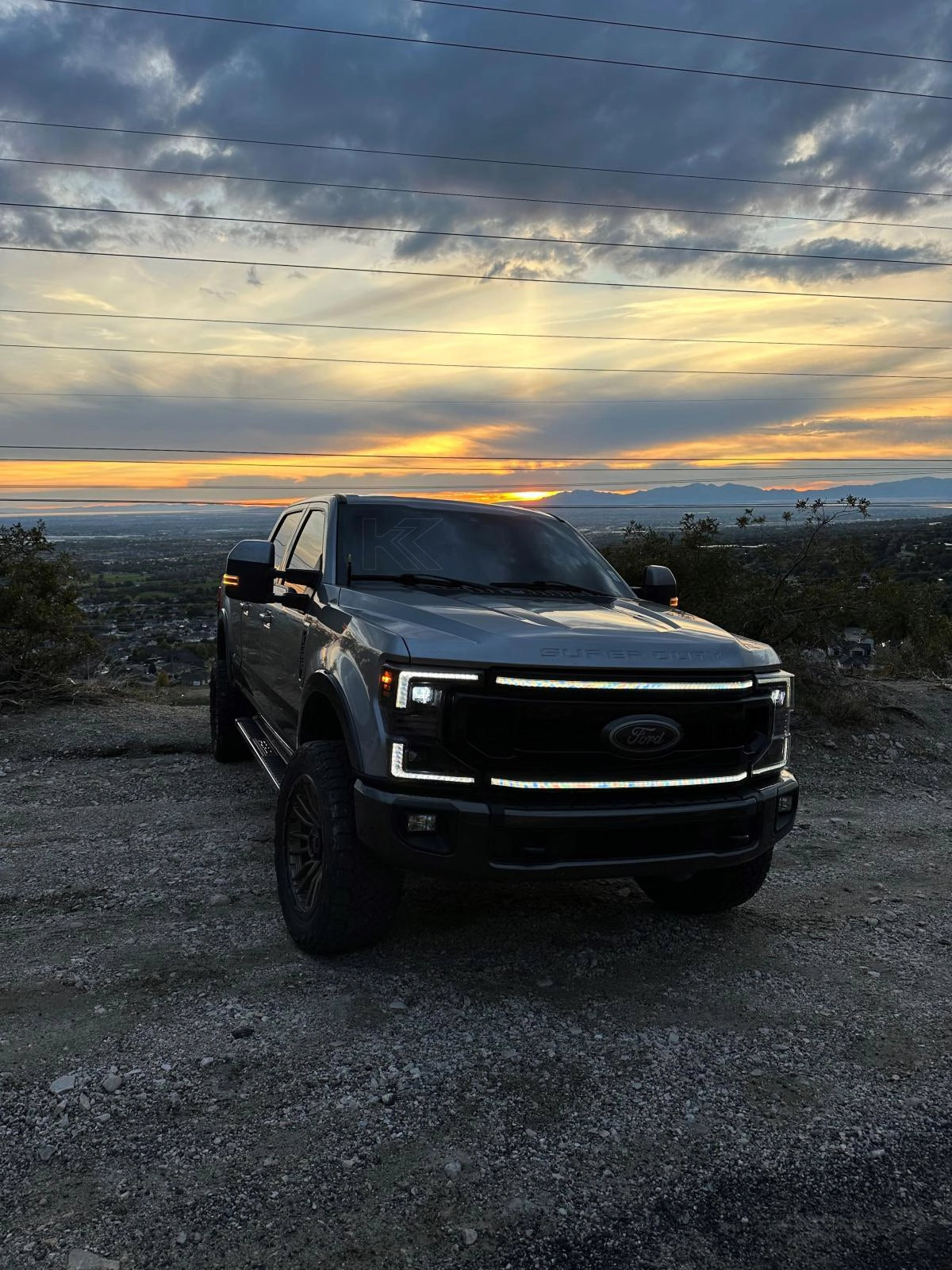 Essential Series Headlight and DRL Grille 2pc Bundle 20-22 Ford Super Duty OLM Outside Line Motoring