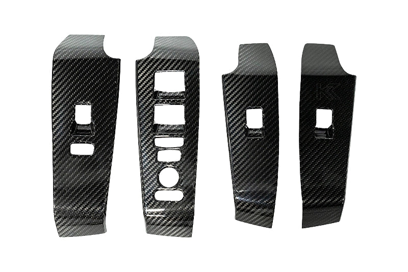 LE Carbon Fiber Window Switch Panel Covers (Set of 4) 22-Present Honda Civic Type R OLM Outside Line Motoring